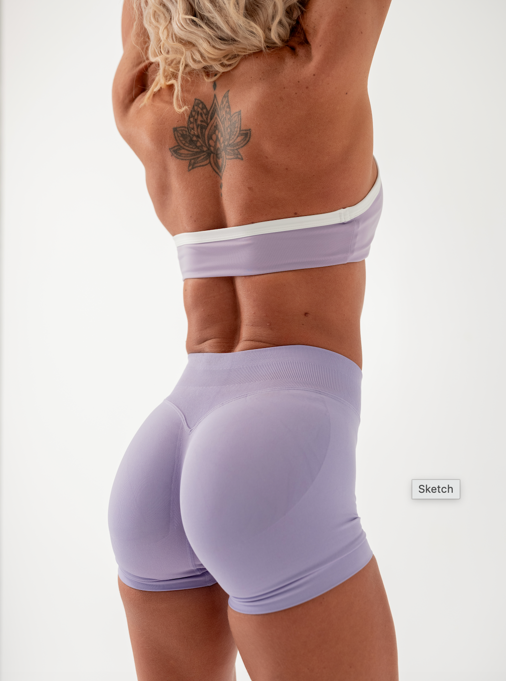 Two-Tone Halter Crop - Purple