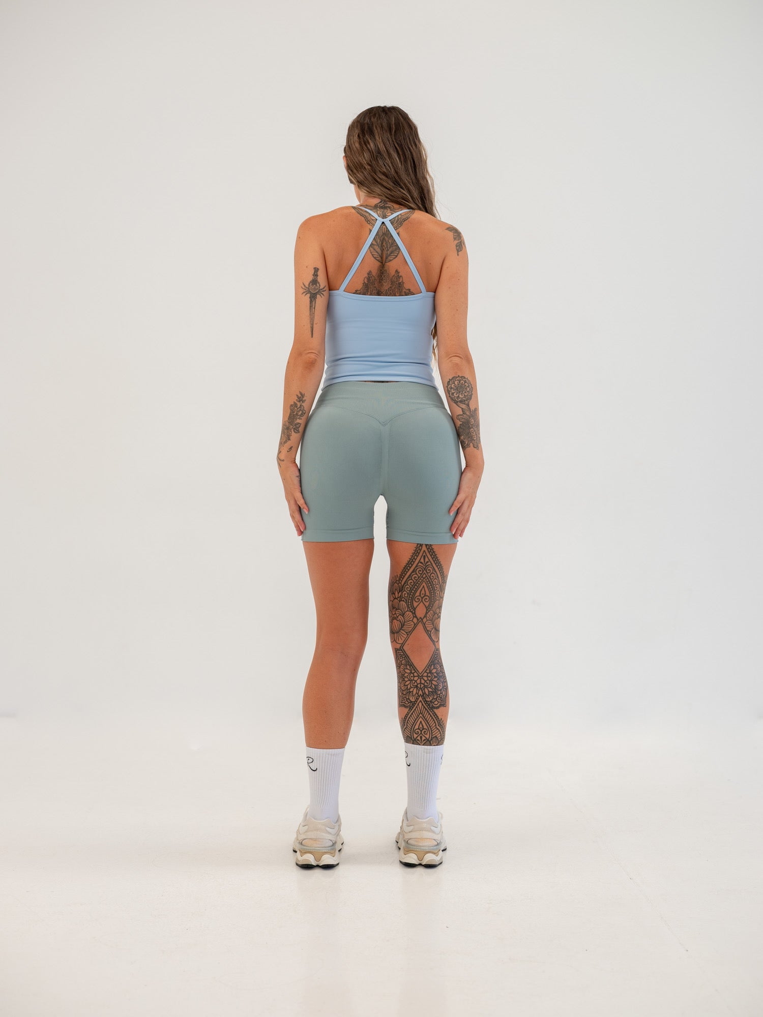 Define Longline Crop - Baby Blue