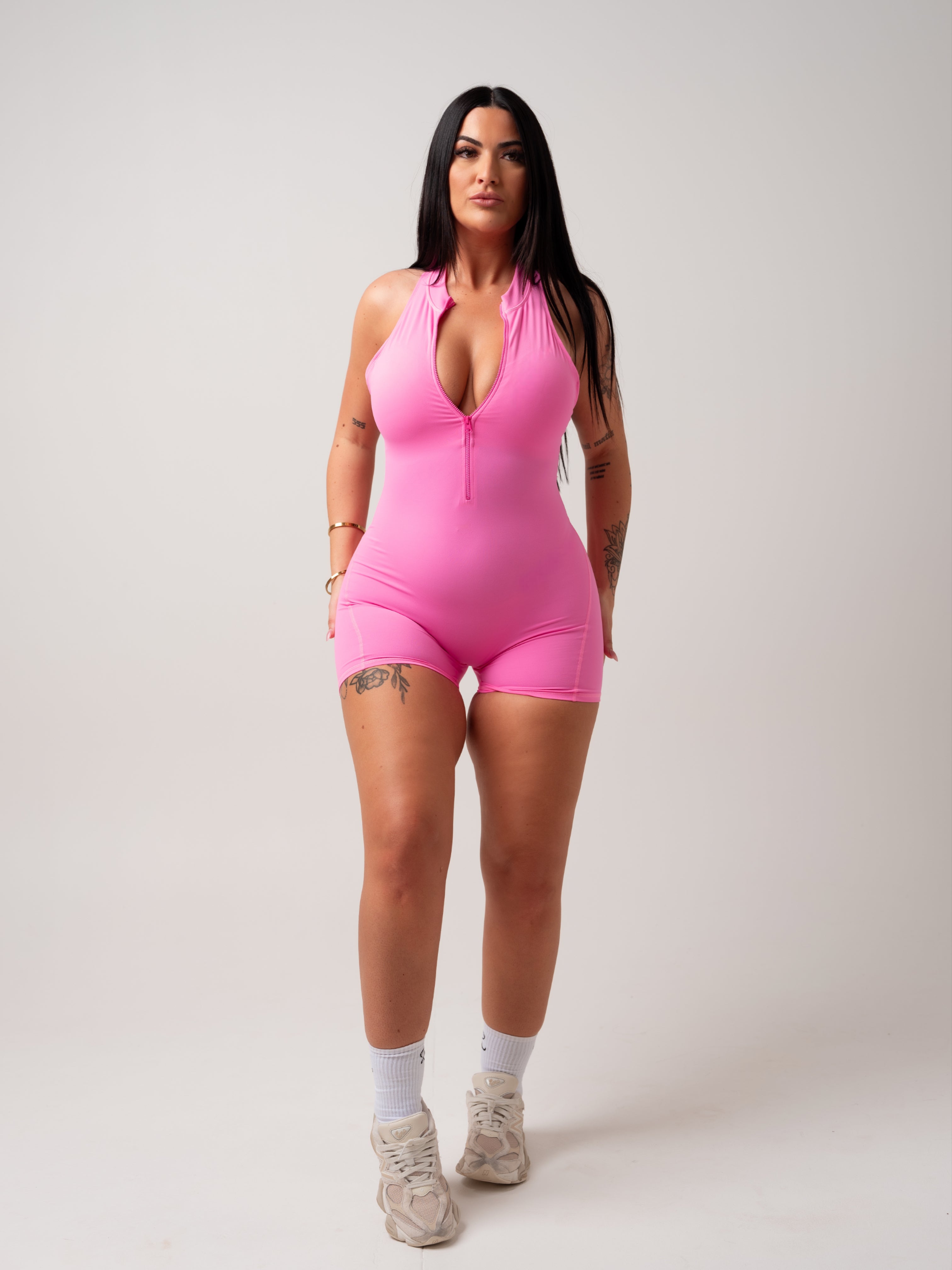 Zip Bodysuit - Pink