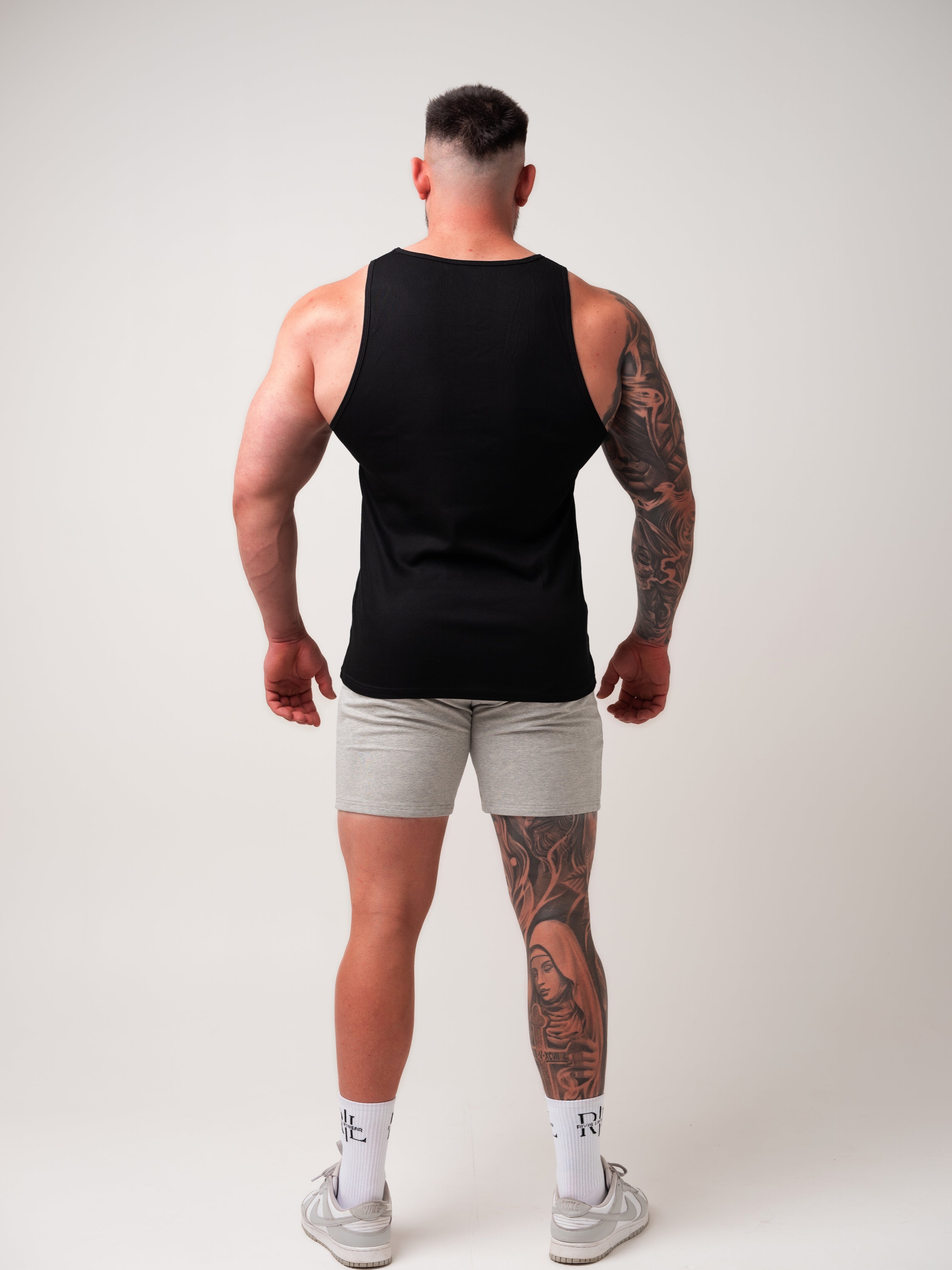 RVLW Ribbed Singlet - Black