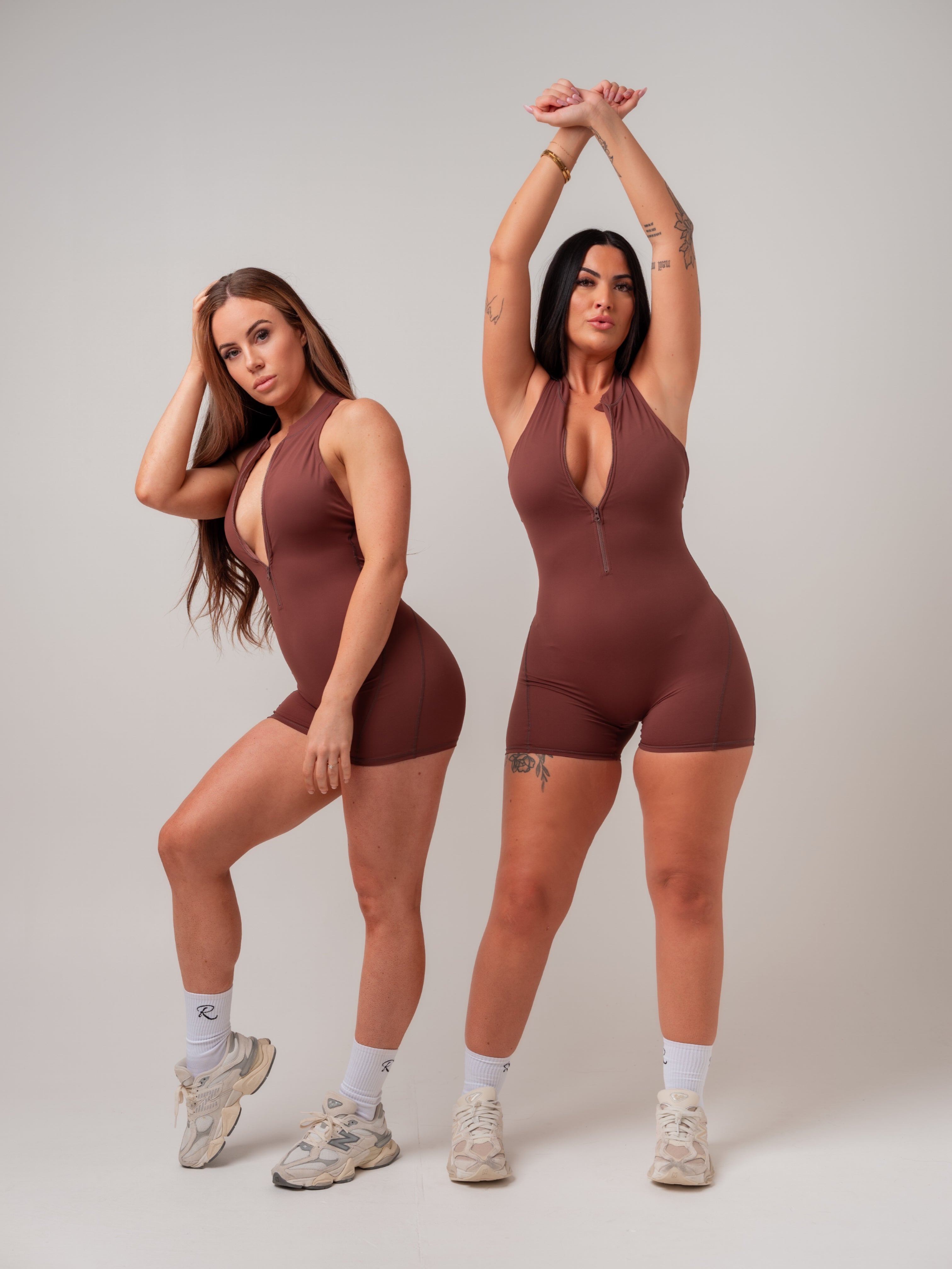 Zip Bodysuit - Brown