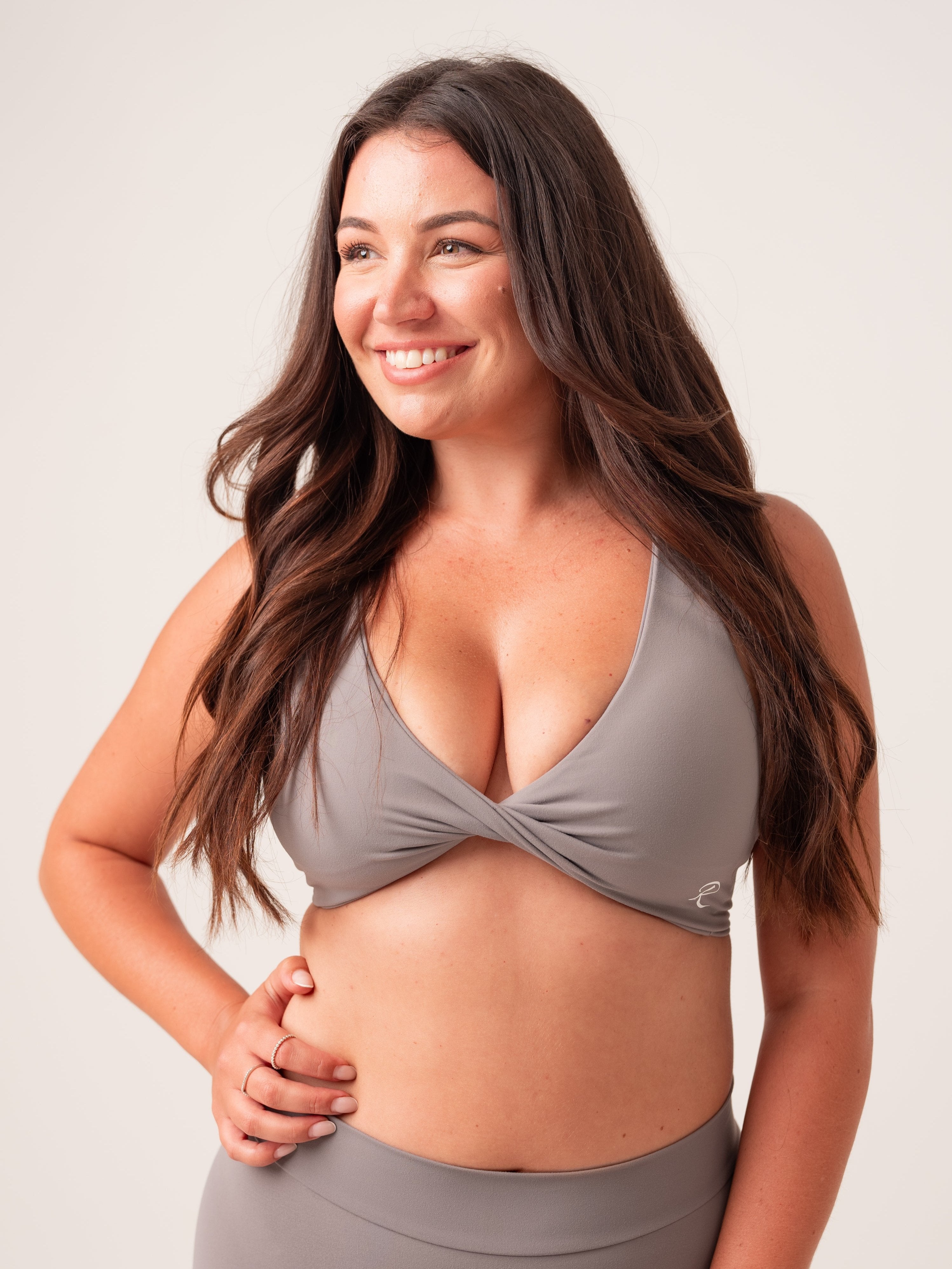 Twist Crop - Grey