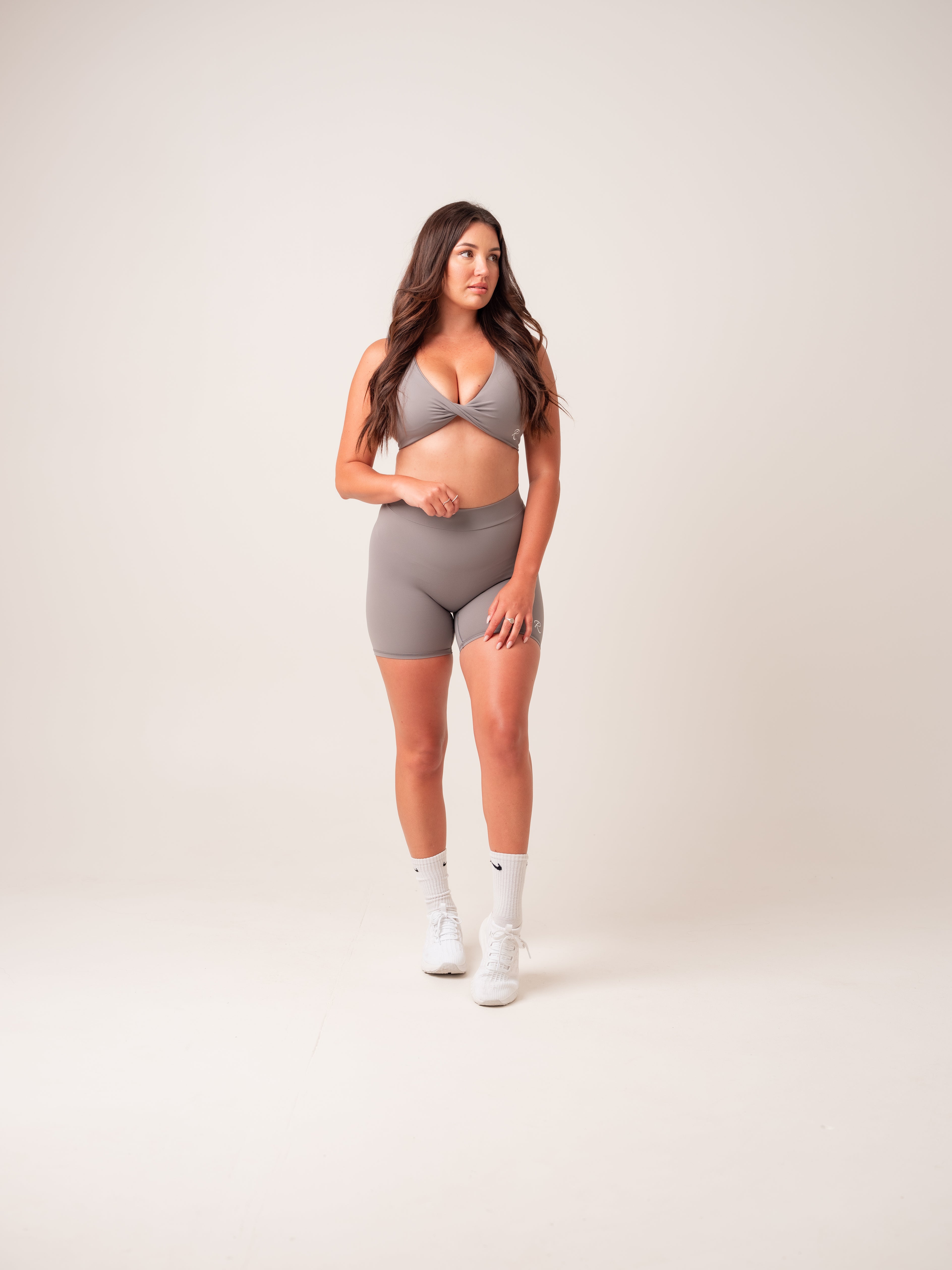 Twist Crop - Grey