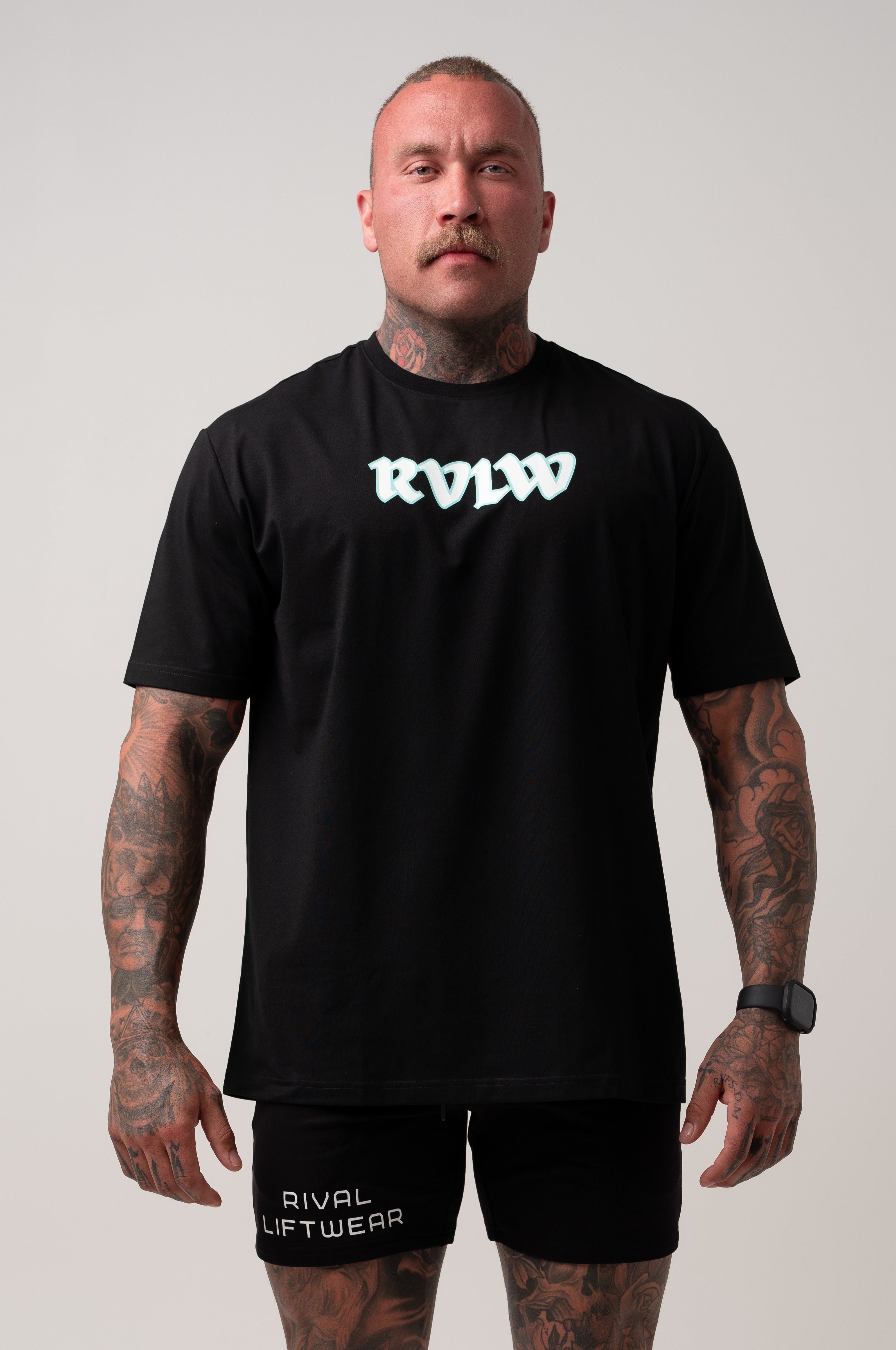 RVLW Tee - Black/Aqua