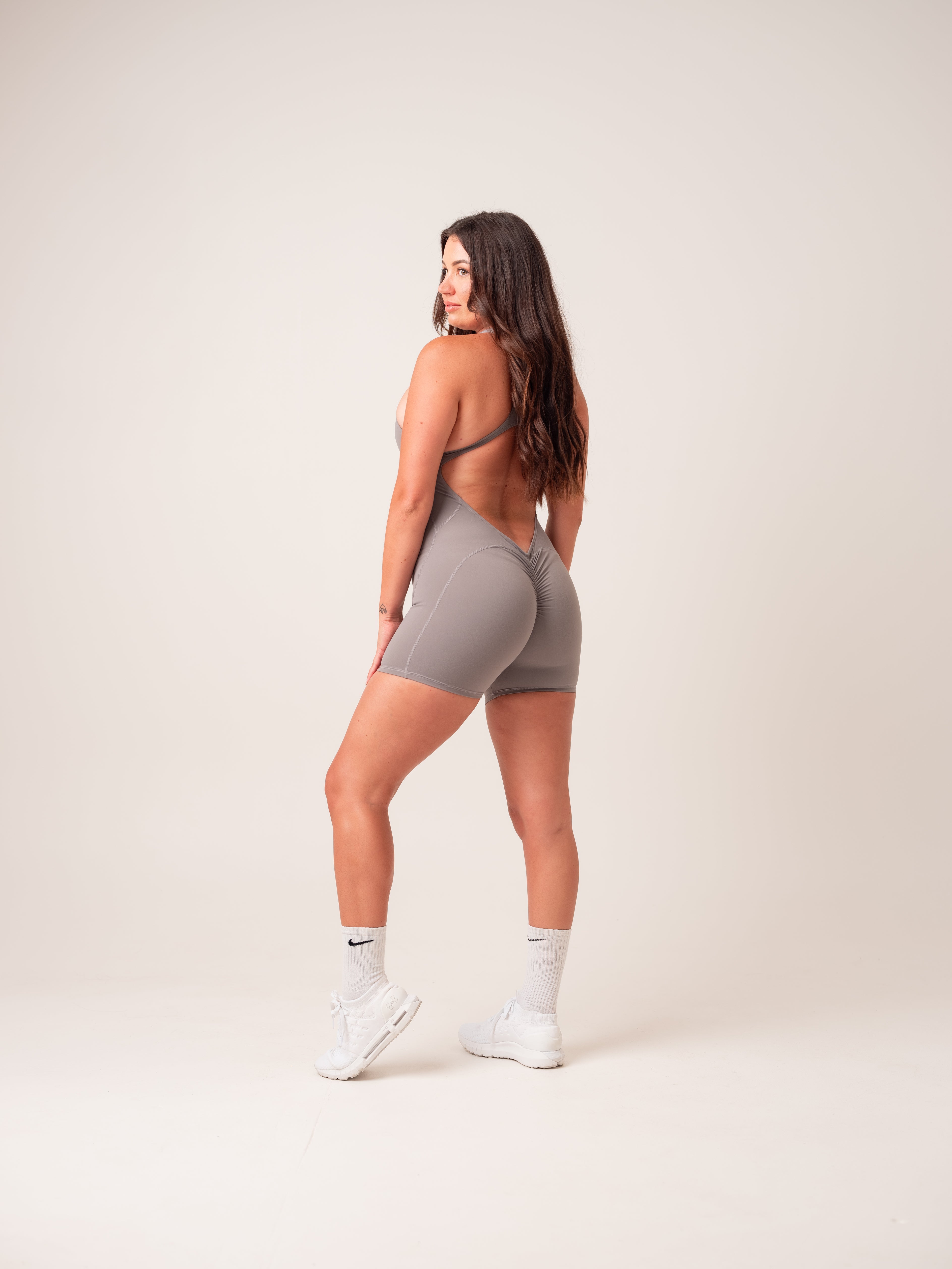 Zip Bodysuit - Grey