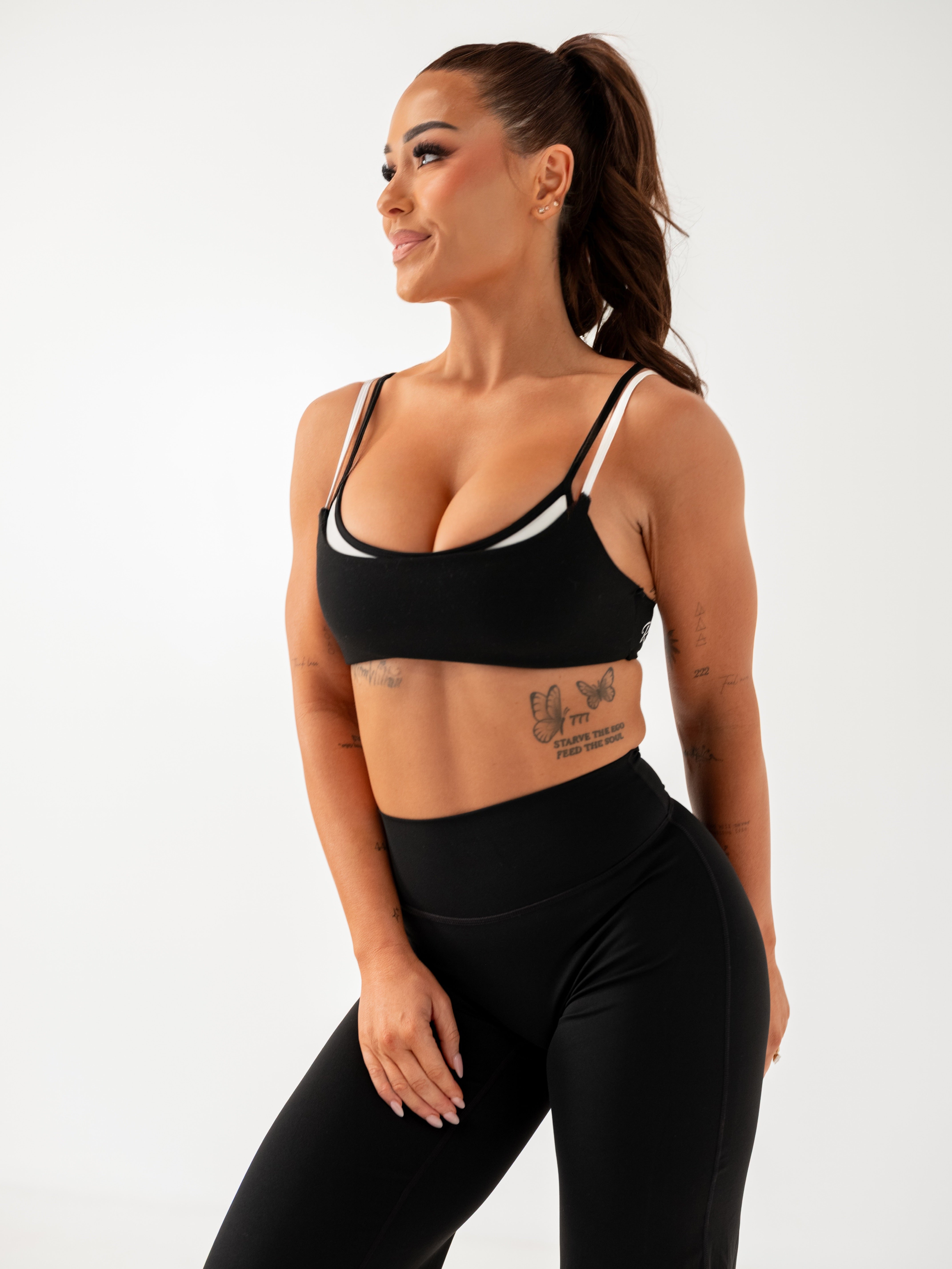 Two-Tone Crop - Black