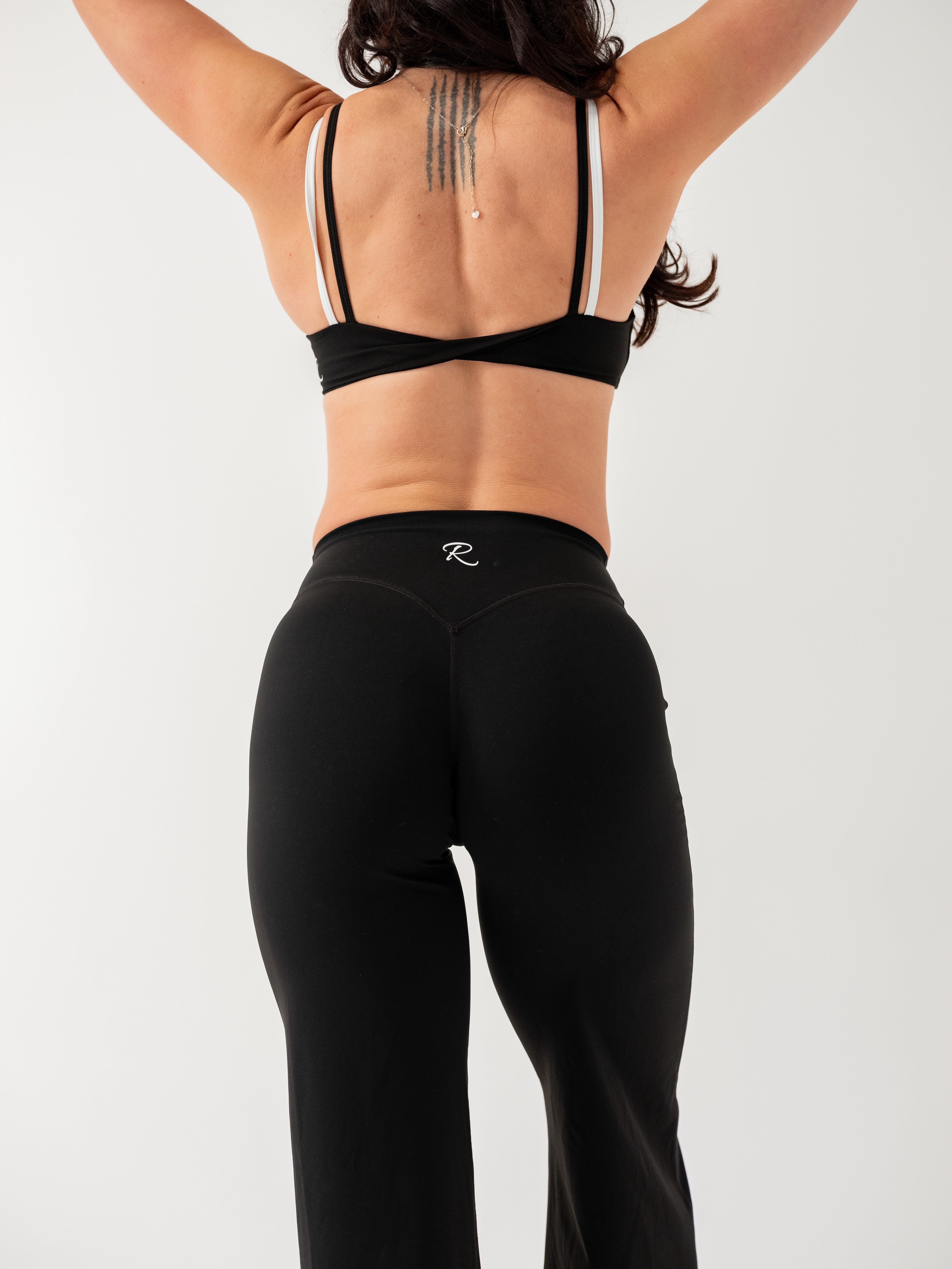 Essential Wide-Leg Tights - Black