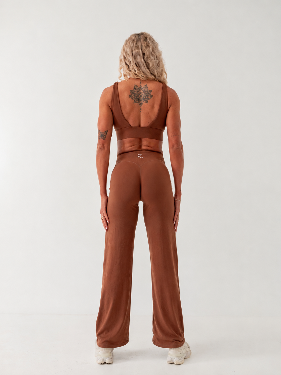 Essential Wide-Leg Tights - Chestnut